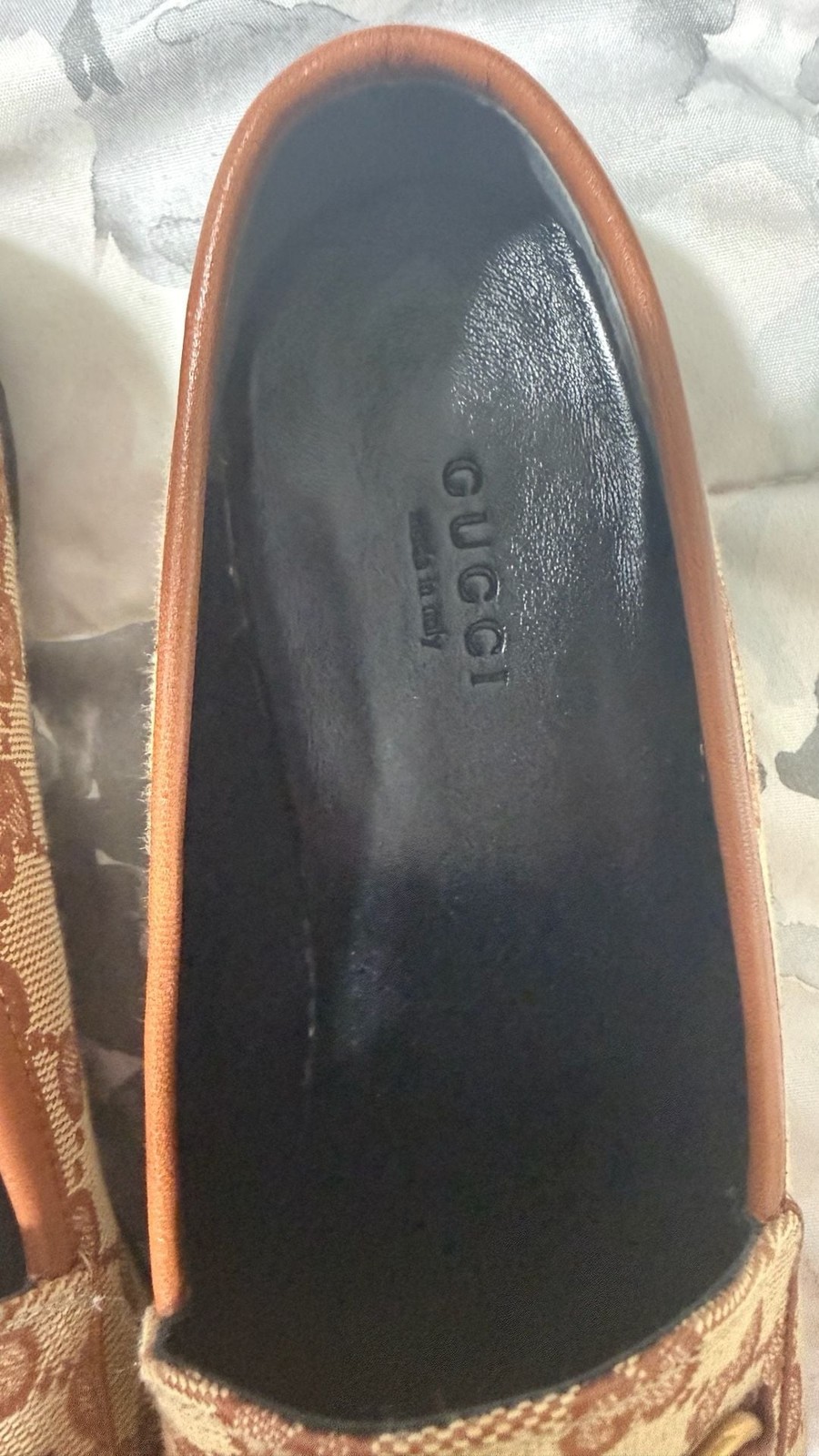 Gucci Jordaan GG Supreme Canvas Horsebit Loafers