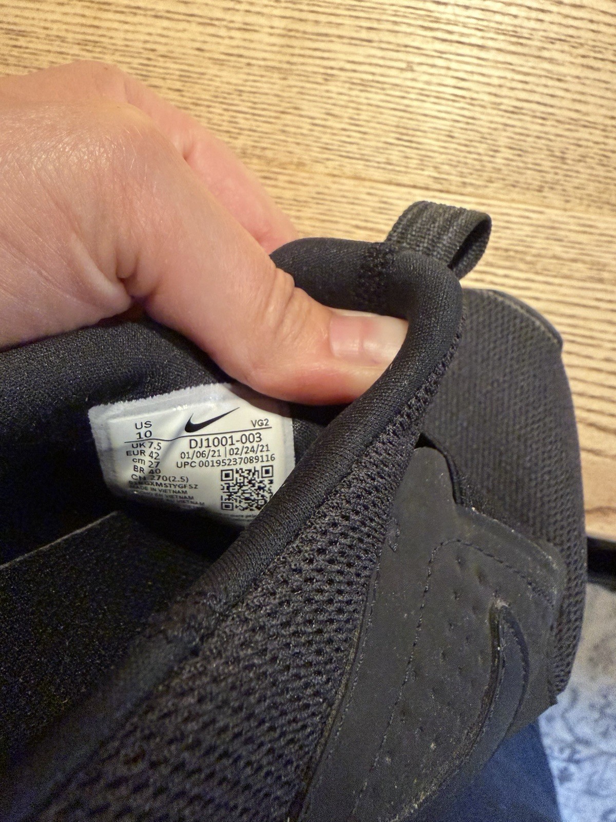 Nike Flex Advance Women’s Slip-On Mesh Sneakers Black US 10 DJ1001-003