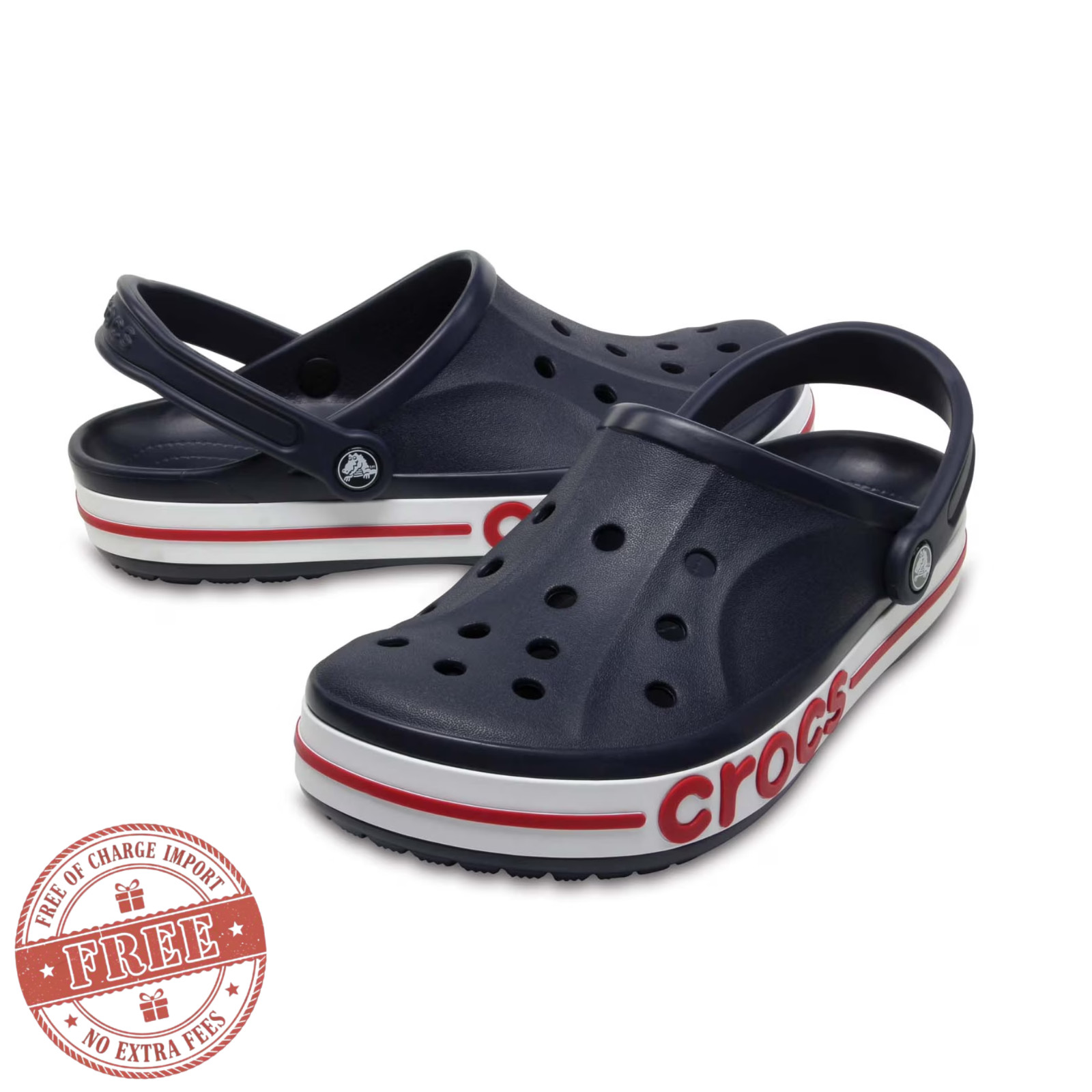 Crocs Unisex Bayaband Clog Men’s Women’s Water-Resistant Comfortable Navy/Pepper