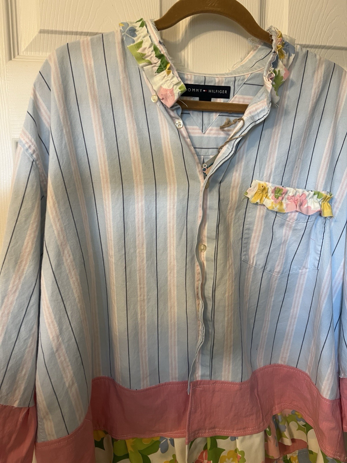 Upcycled Duster 3/4 Sleeves Alice In Wonderland
