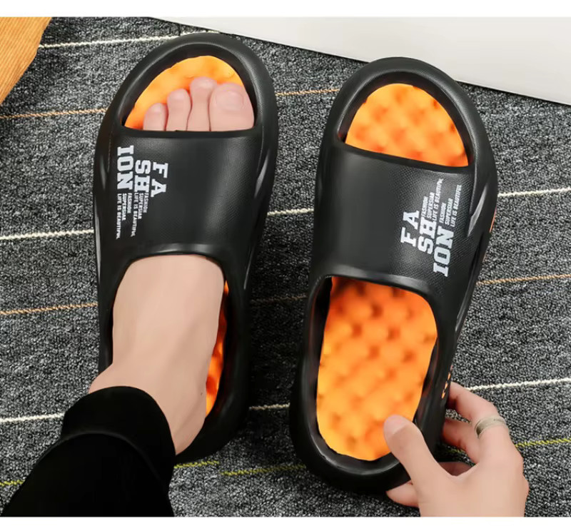 Men’s Summer Massage Slippers EVA Soft Sole Beach Slides Shoes Outdoor Gym Gift