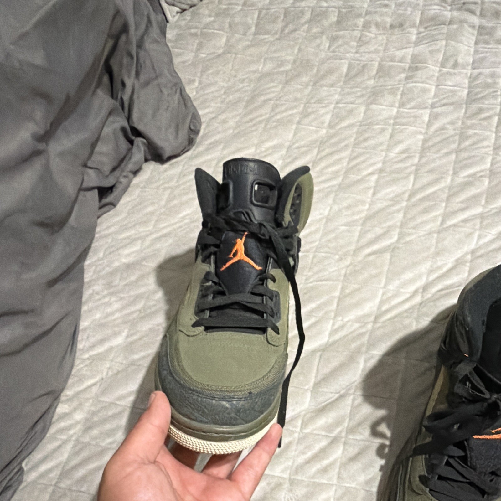 Jordan Air Jordan Spizike Green/Black Orange Mid Top Leather Lace-Up Men