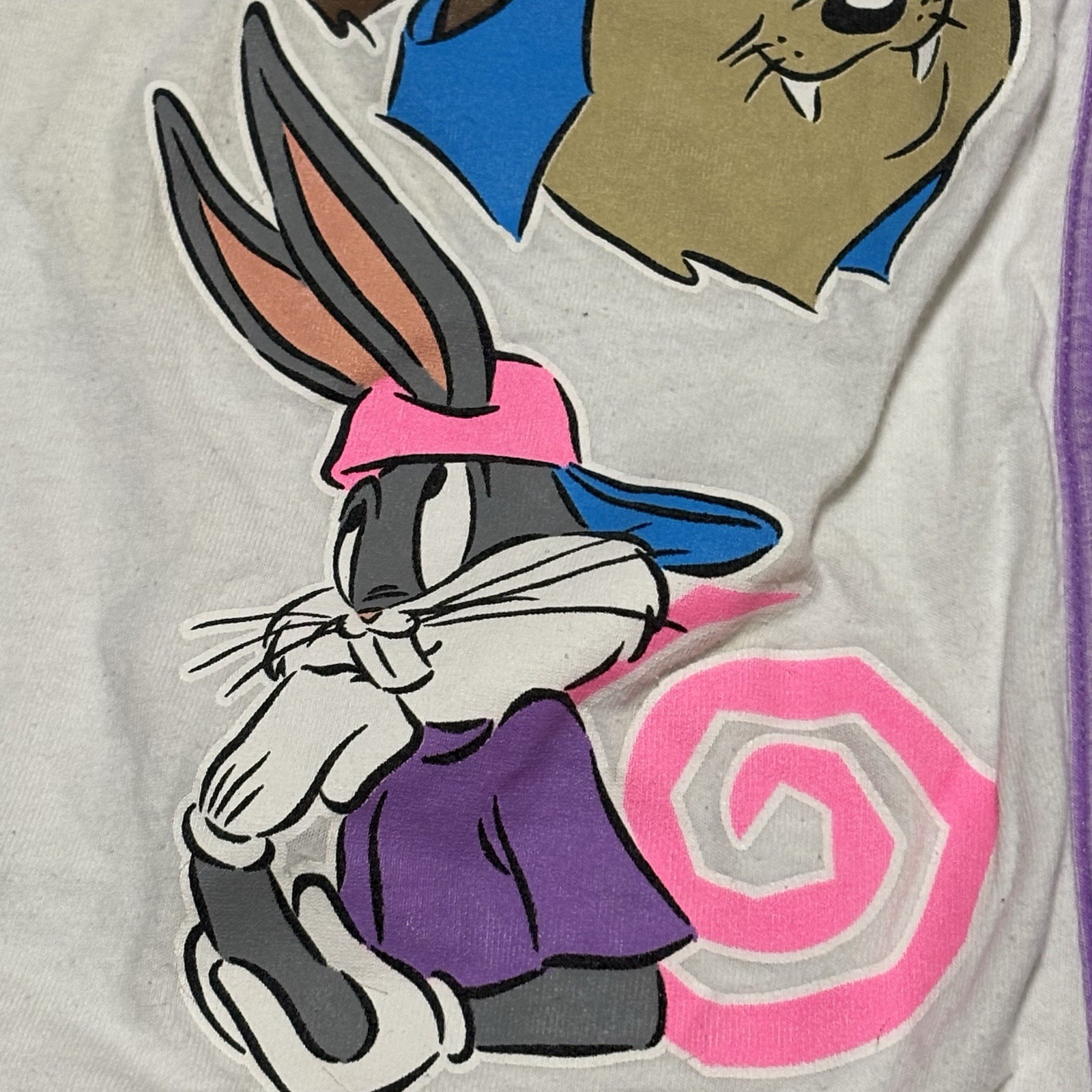 Vintage 1990s Looney Tunes Baseball Jersey Bugs Bunny Taz