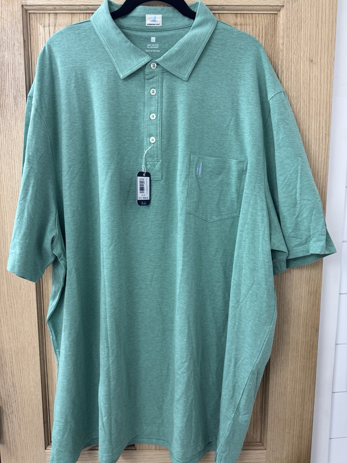 Johnnie-O Hangin’Out Heather Original Blimey Limey Polo Shirt 3XLT Golf Logo