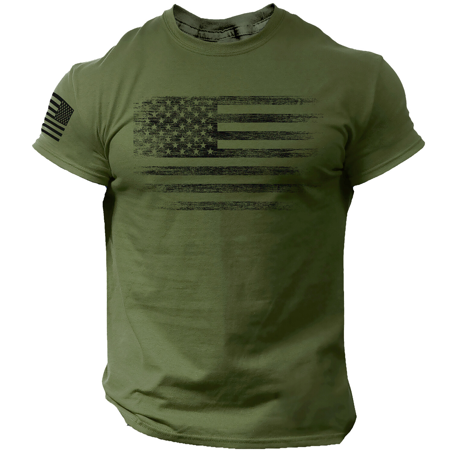 USA Distressed Flag Men T Shirt Patriotic American Tee S – 2XL