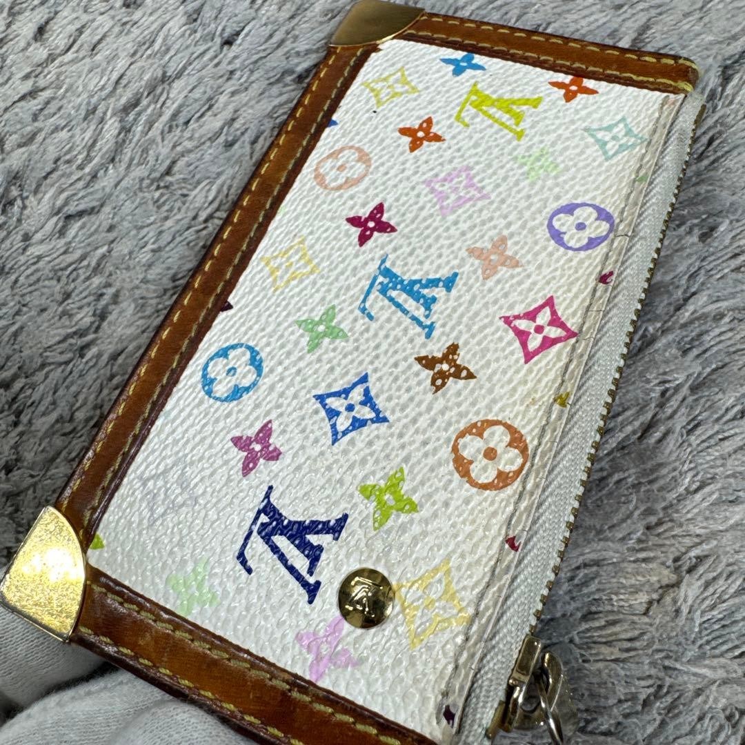 Auth Louis Vuitton Pochette Cles Monogram Multicolor Coin Case Made in Spain LV