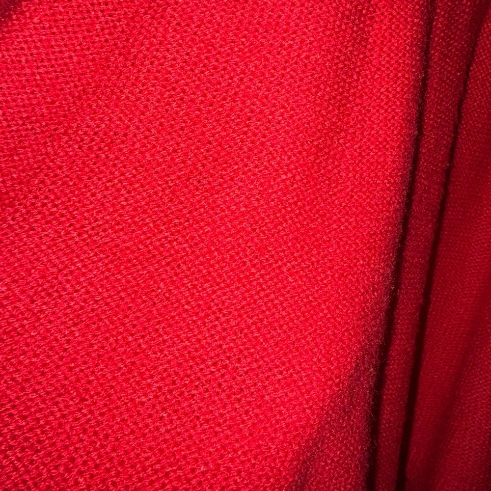 Lane Bryant Red Peplum Sweater 14/16 Acrylic Knit Long Sleeve