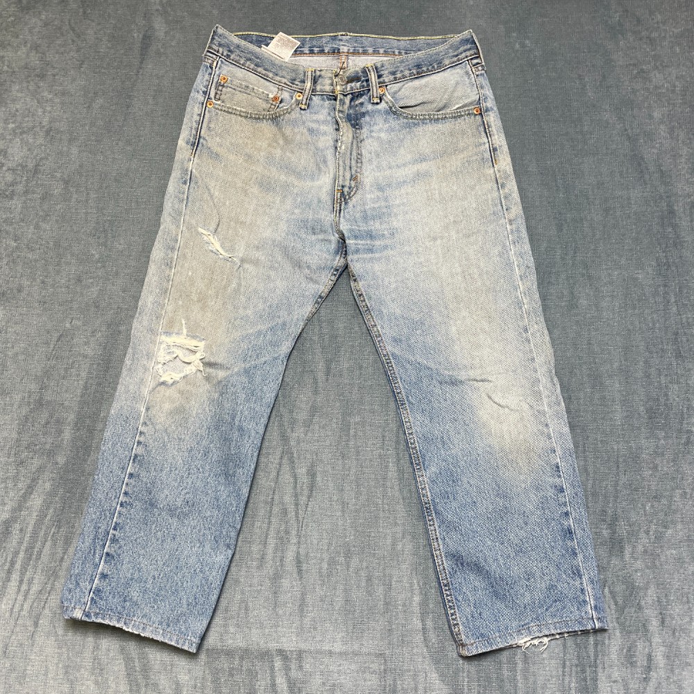 Levi’s Jeans Mens 34×29 Blue Denim Cotton Non Stretch 5 Pockets All Seasons