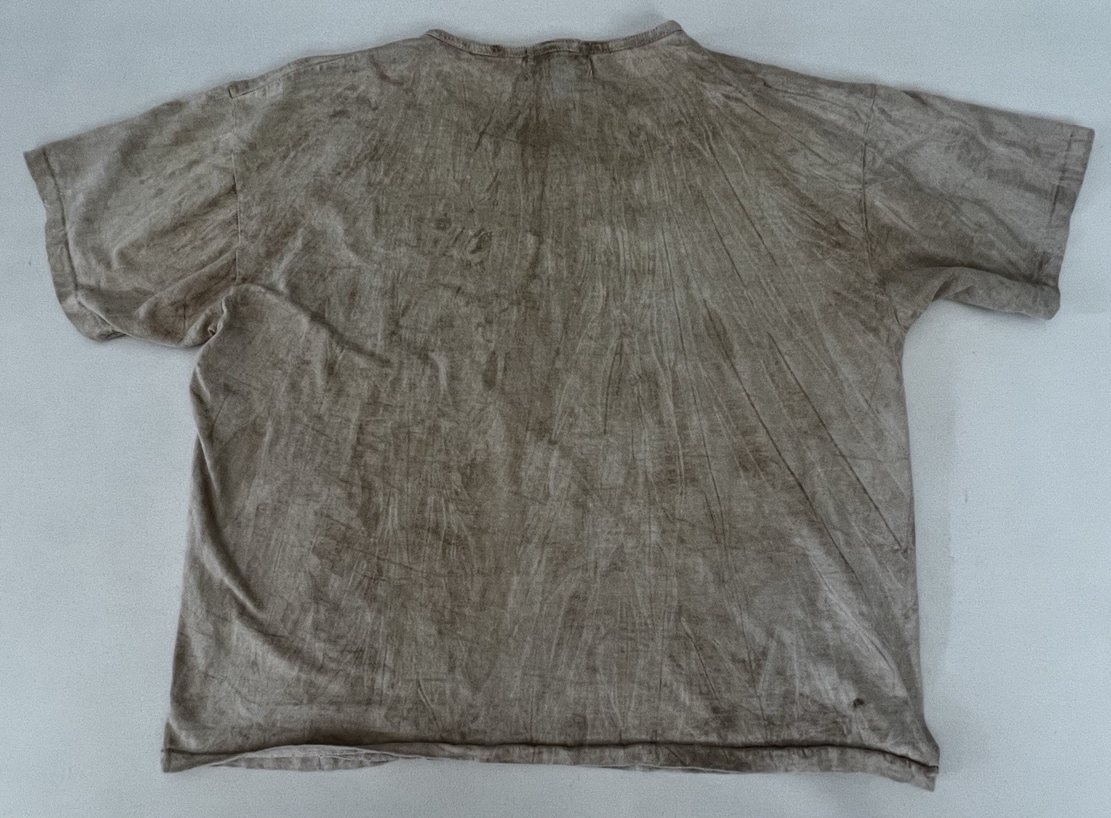 Vintage Guava Beach XL Brown Marbled Fish Graphic Beige Tee Single Stitch USA