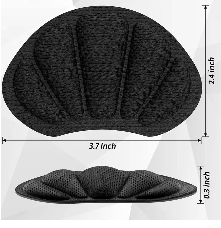 Shoe Heel Inserts, 5 Pcs Mesh Self-Adhesive Heel Cushion Pads for Back of Heel,