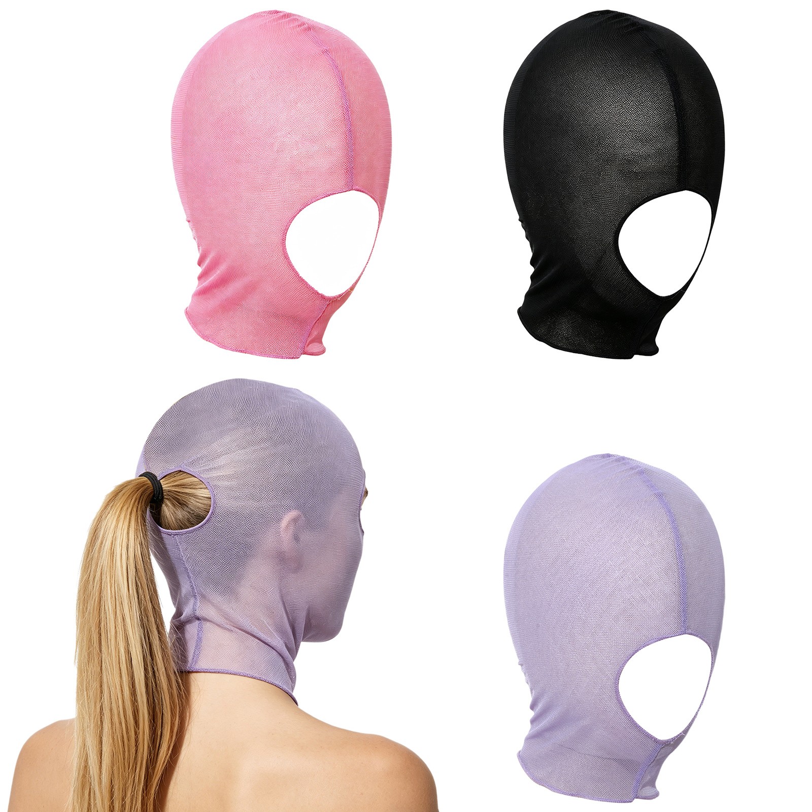 Unisex Full Face Open Mouth Mask Party Head Cover Fashionable Headgear Rave