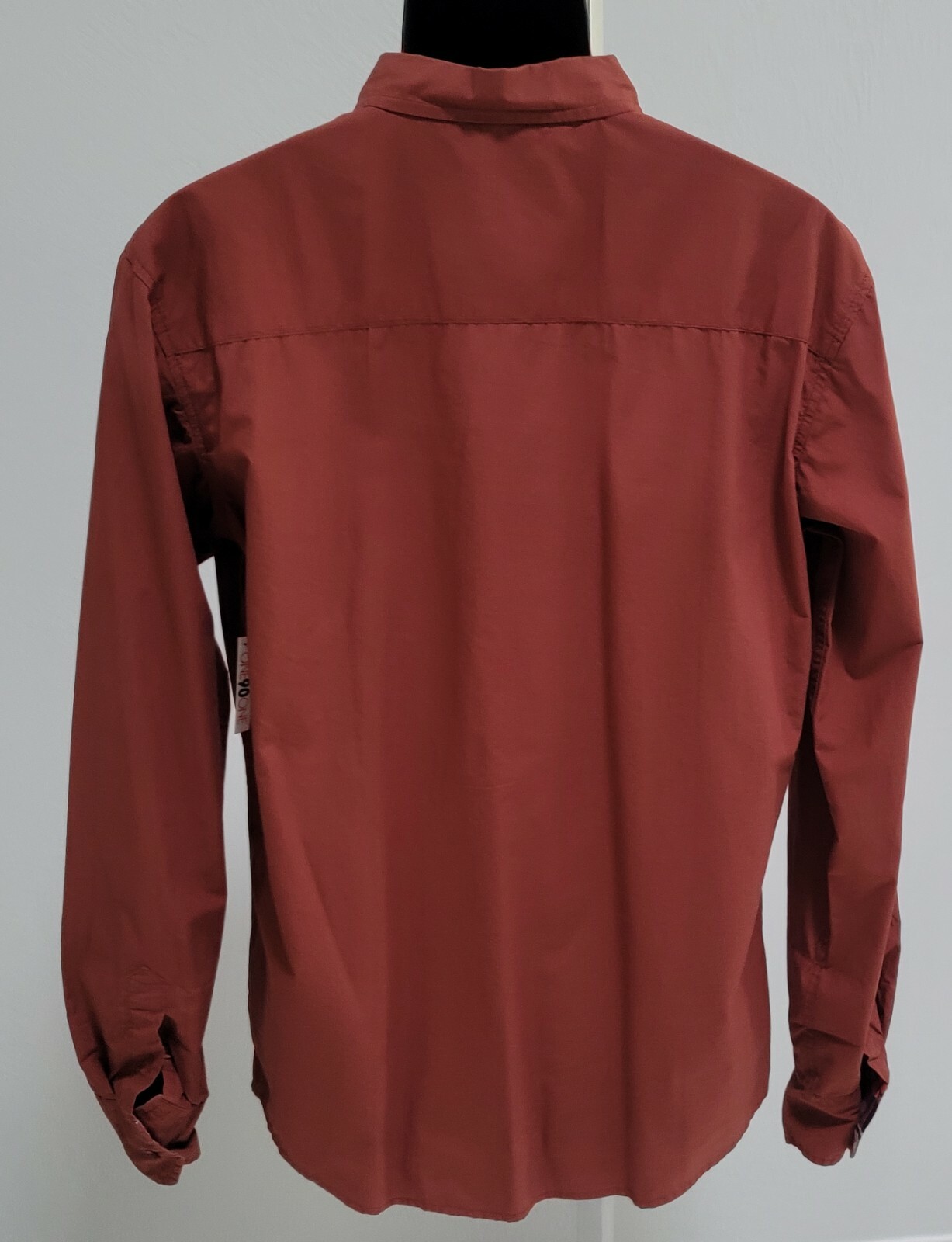 One90One Rust Red Button Up Shirt Mens M Long Sleeve Pocket Cotton NWT $99