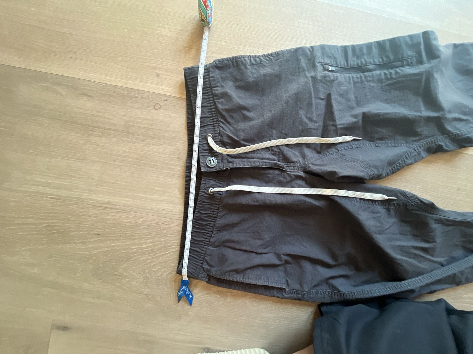 Vuori Ripstop Pant Charcoal Gray Drawstring Hiking Pants