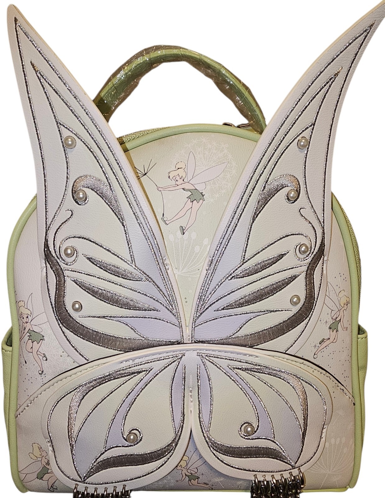 NWT Danielle Nicole Disney Peter Pan Tinker Bell Wings Dangle Mini Backpack