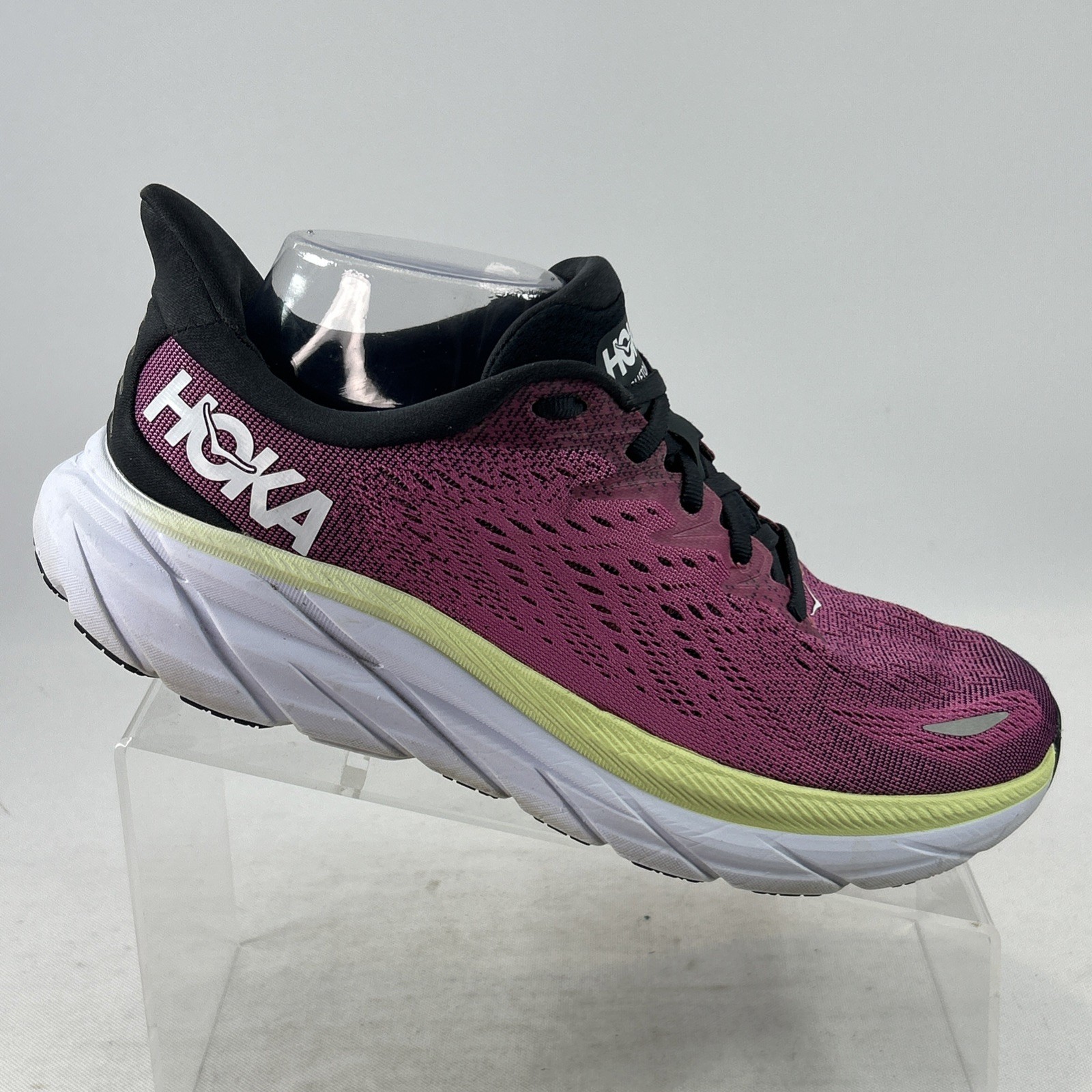 Hoka One One Clifton 8 Running Shoes Women’s Size 8.5B Ibis Rose Pink Sneakers