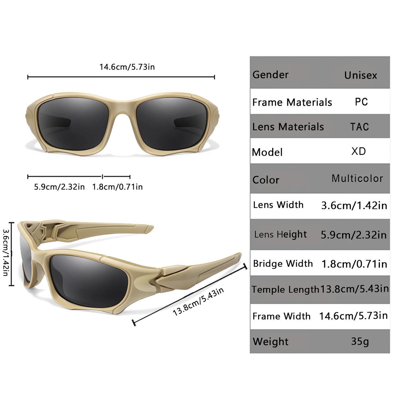Polarized Sports Sunglasses Outdoor Cycling Driving Fishing Glasses UV400 Goggle