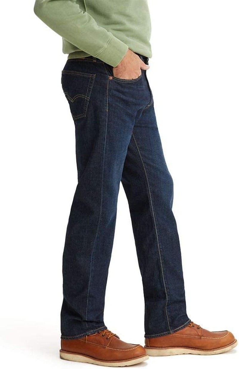 Levi Men’s 505 Regular Fit Jeans, Dark Denim Wash 36W X 30L NEW SEALED !