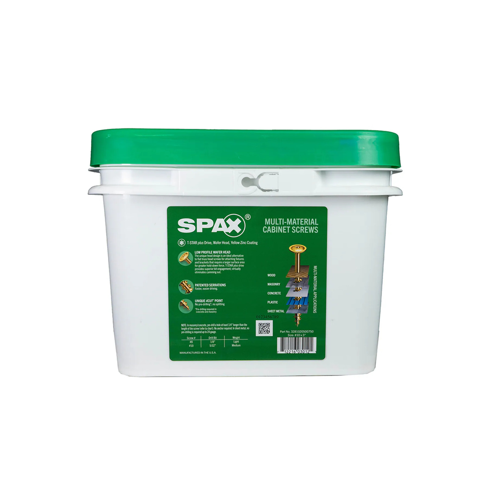 SPAX Multi-Material #10 x 3-in Yellow zinc Interior Cabinet screws 1000 -P|15739