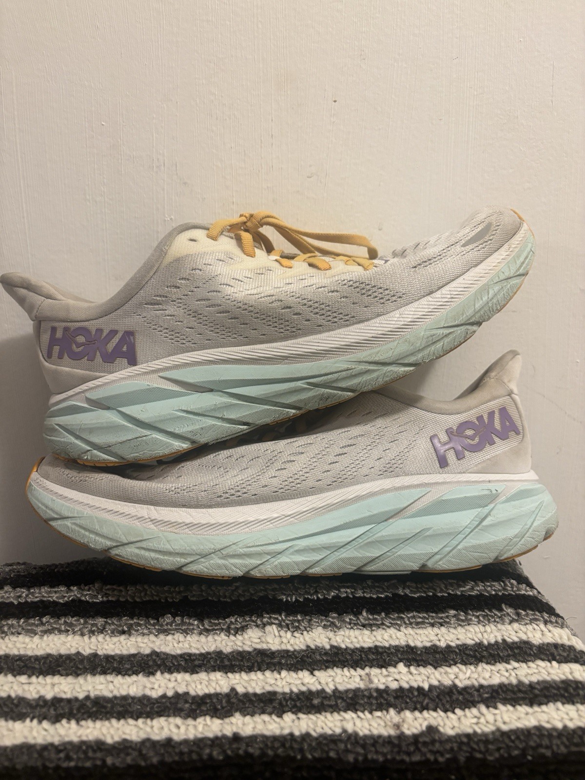Size 11B – Hoka One One HOKA Clifton 8 Blanc De Blanc W 1119394 BDBW FE1221J