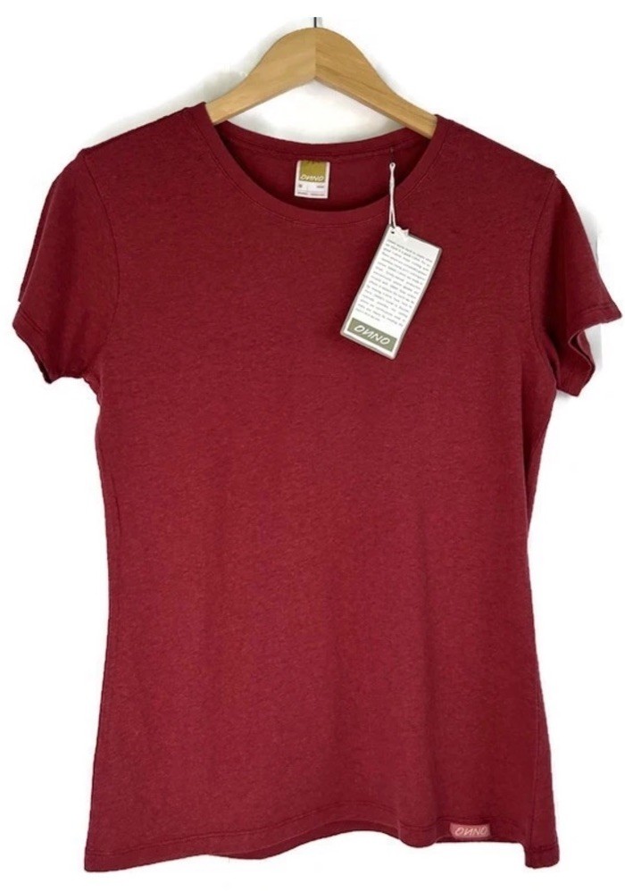 Onno Women’s Hemp Organic Pima Cotton T-Shirt Cardinal Red Sz XL NWT Soft