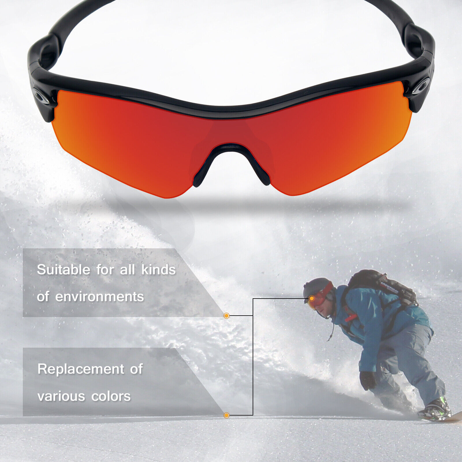 Wholesale POLYCARBONATE Replacement Lenses for-Si Ballistic M Frame Alpha OO9296