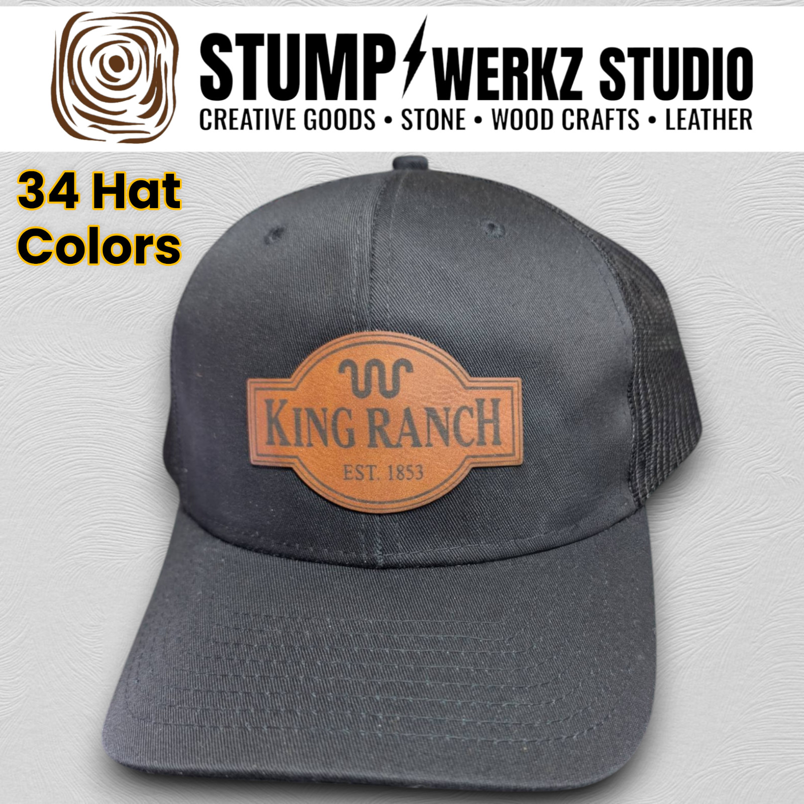 Trucker Hat Baseball Cap Snapback King Ranch Western Style 34 Color Choices