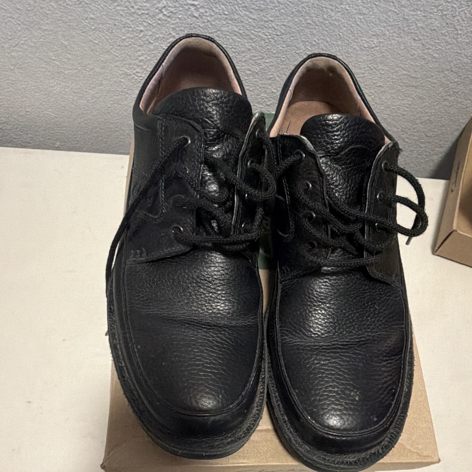 Clarks Mobile Men’s Black Leather Lace-Up Oxford Shoes US 11.5 M