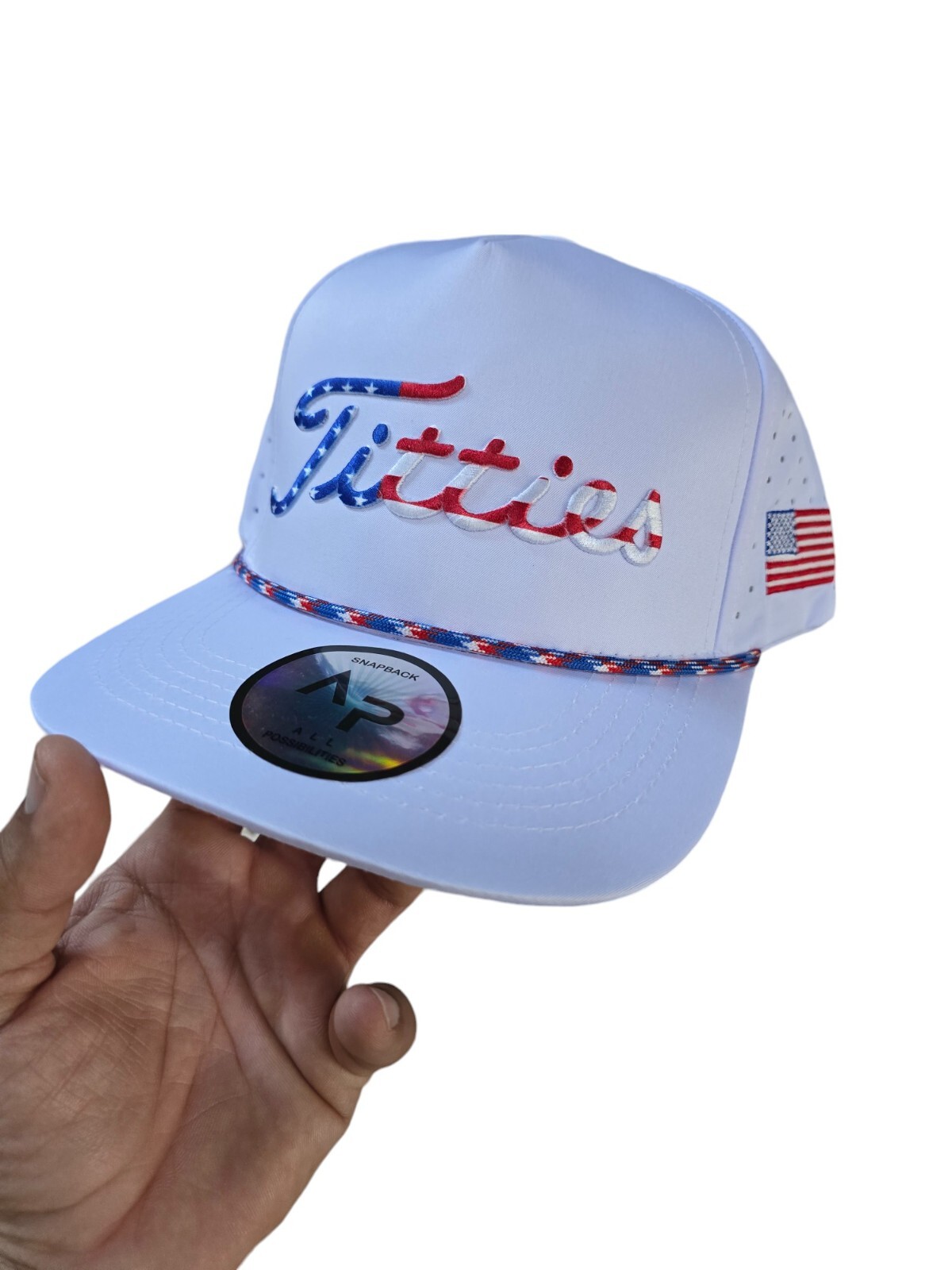 USA Titties Golf Snapback Mesh Trucker Hat Not Titleist Funny Golf Gift NEW
