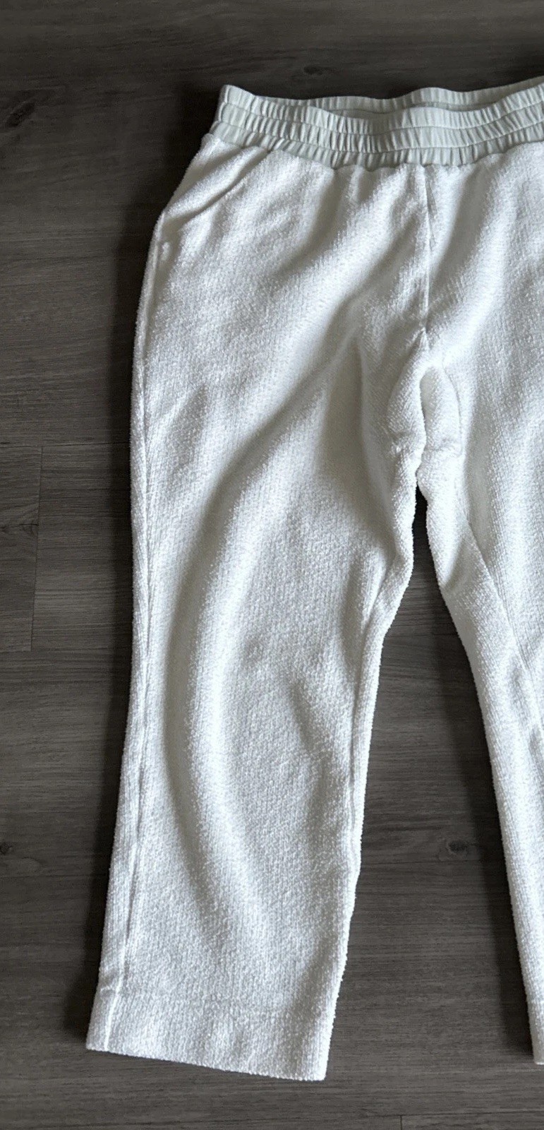 Varley Nevada Slim Fit Pants Ivory Medium Women Stretch Comfort Athleisure