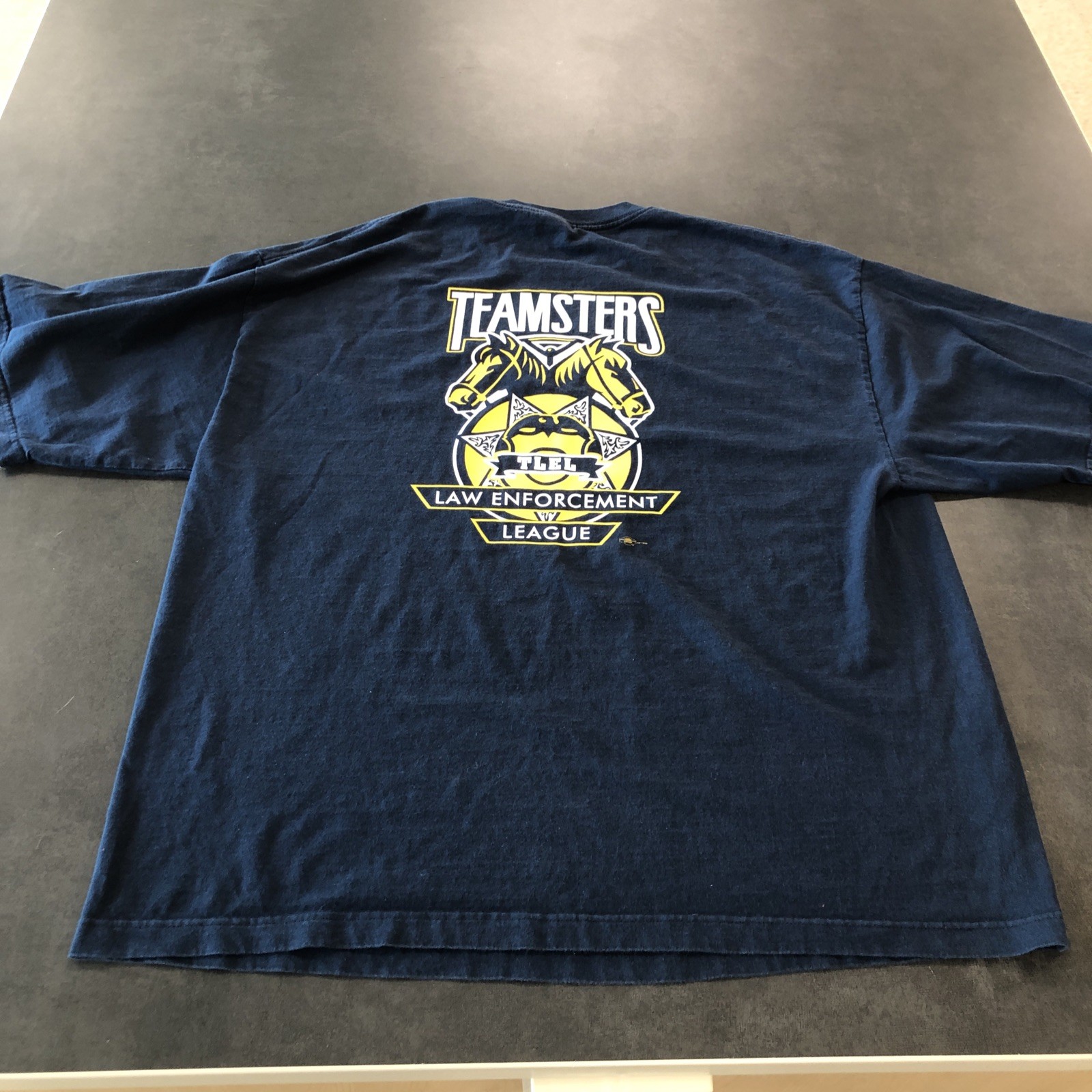 Vintage Teamsters Law Enforcement League 3XL Navy Graphic Prime Heavyweight USA