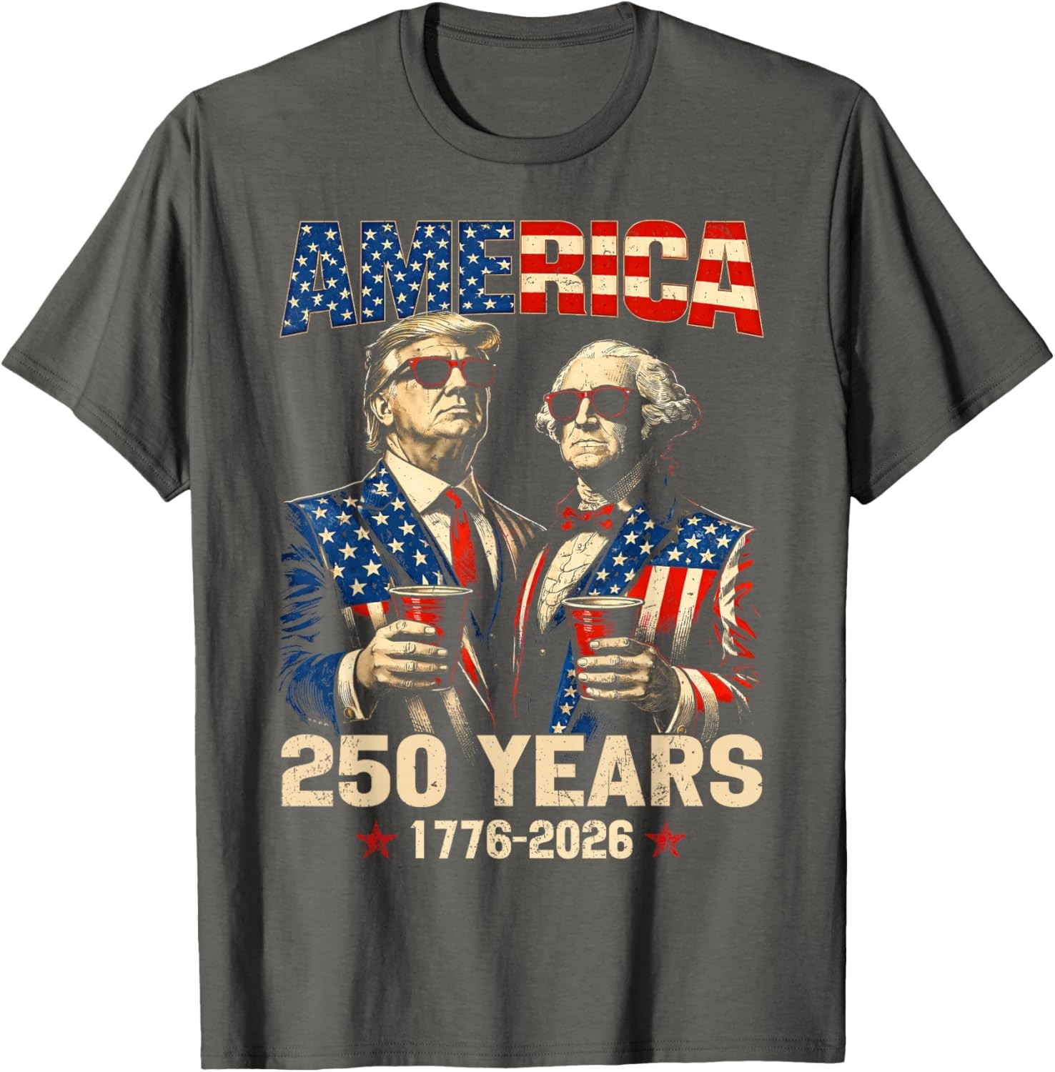 250 Years America Anniversary 250th Funny Trump Washington Unisex T-Shirt