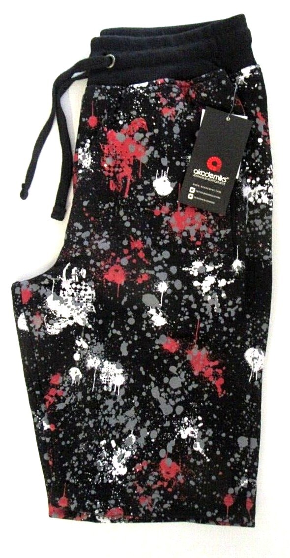 MSRP $38.00 Men’s Black Paint Splatter Short Shorts Pants