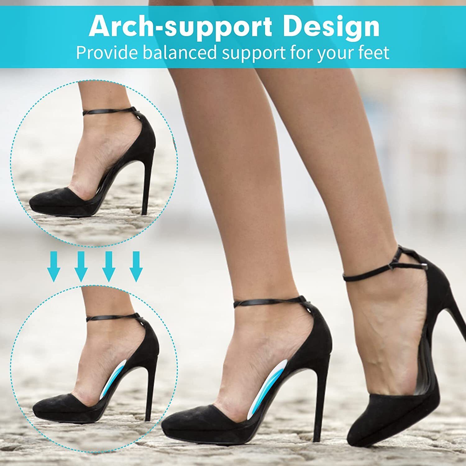 Gel Arch Support Insoles Silicone Orthotic Heel Insert Cushion Plantar US Seller