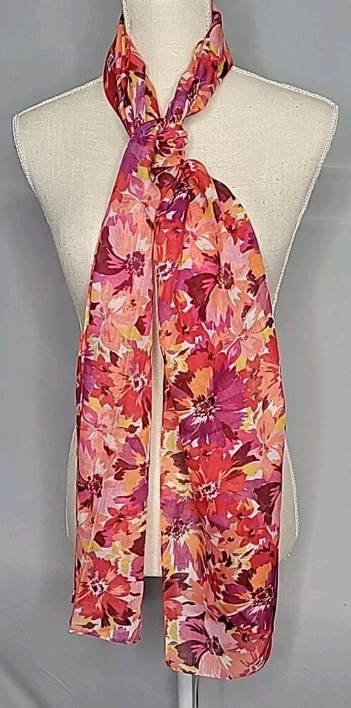 Sara Campbell Garden Floral Scarf FRAAS-010255-Fuchsia MSRP $38.00 Free Shipping