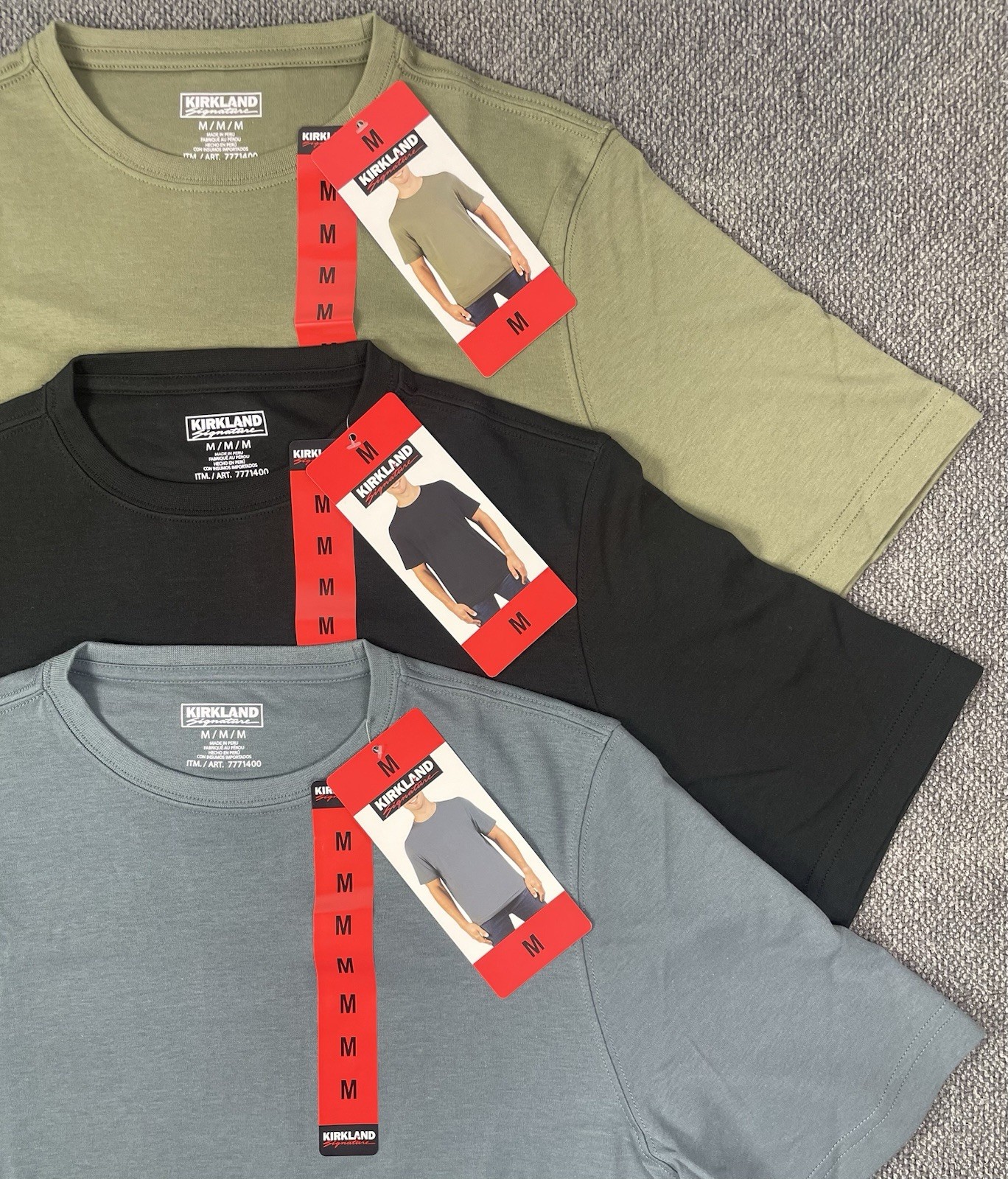 Kirkland Signature Men’s 100% Pima Tee Pick Your Size & Color NWT