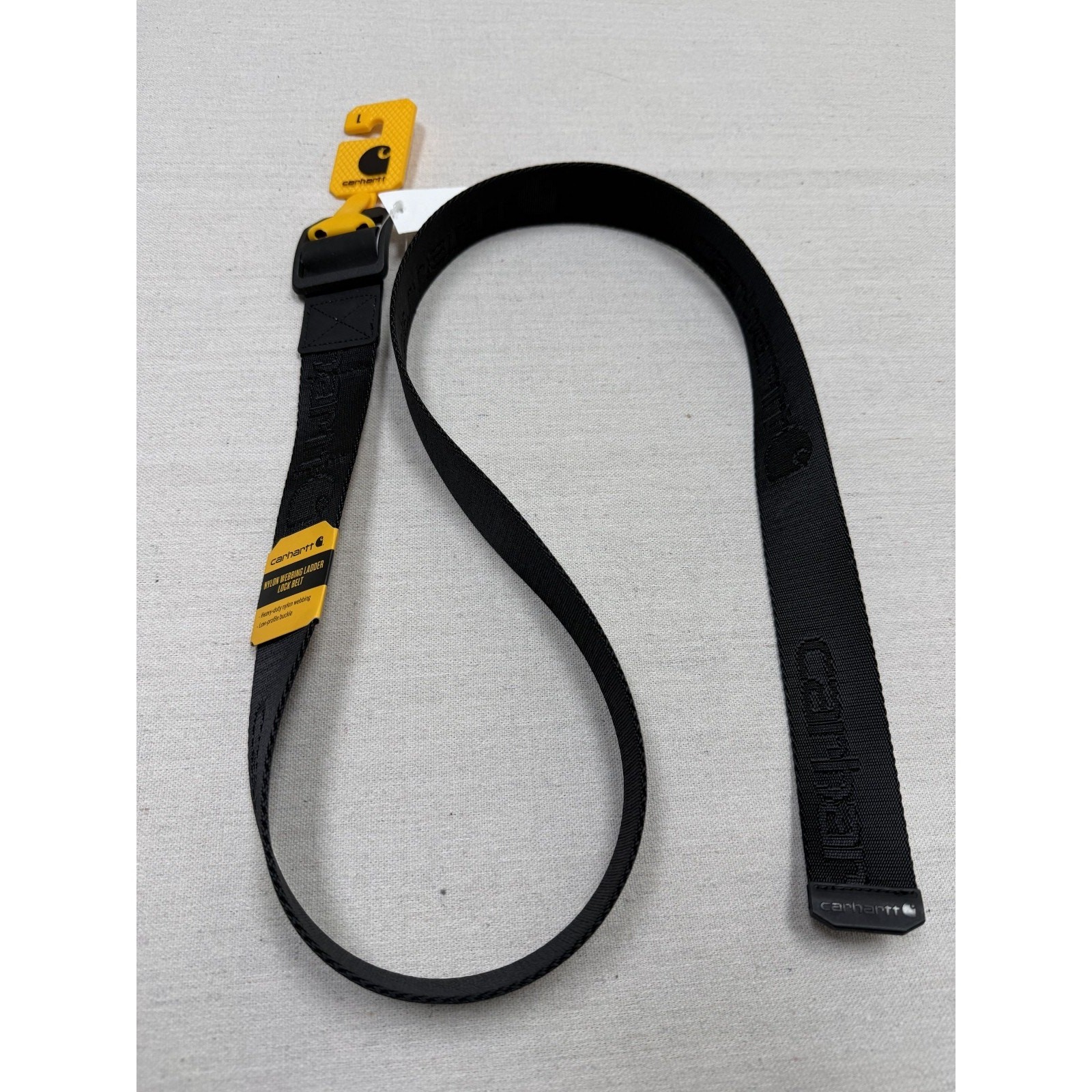 NEW Carhartt Nylon Webbing Ladder Lock Belt – Black Size L Heavy Duty