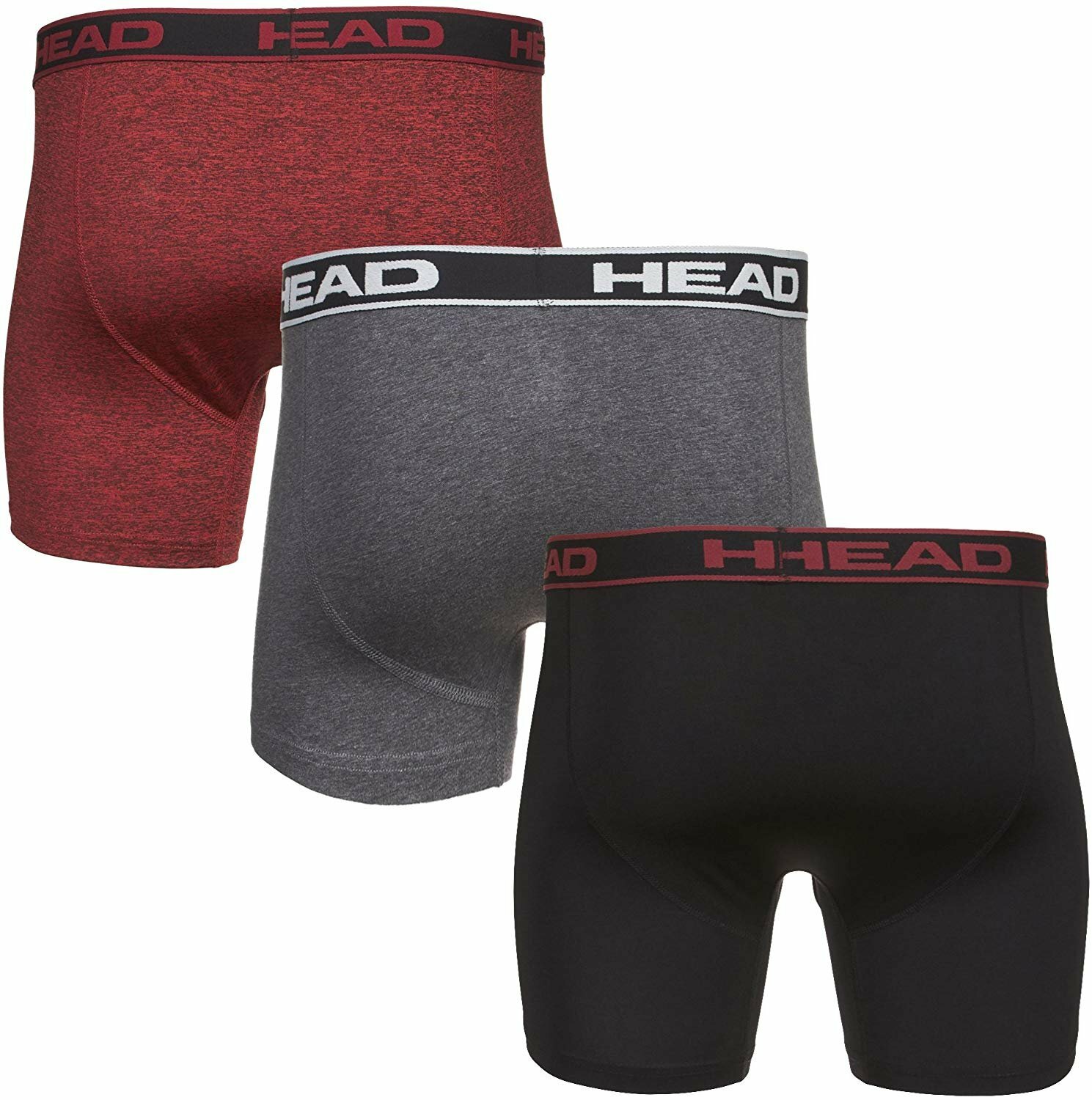 HEAD Mens Boxer Briefs -Performance or Cotton Stretch 12-Pack Tagless S-5XL