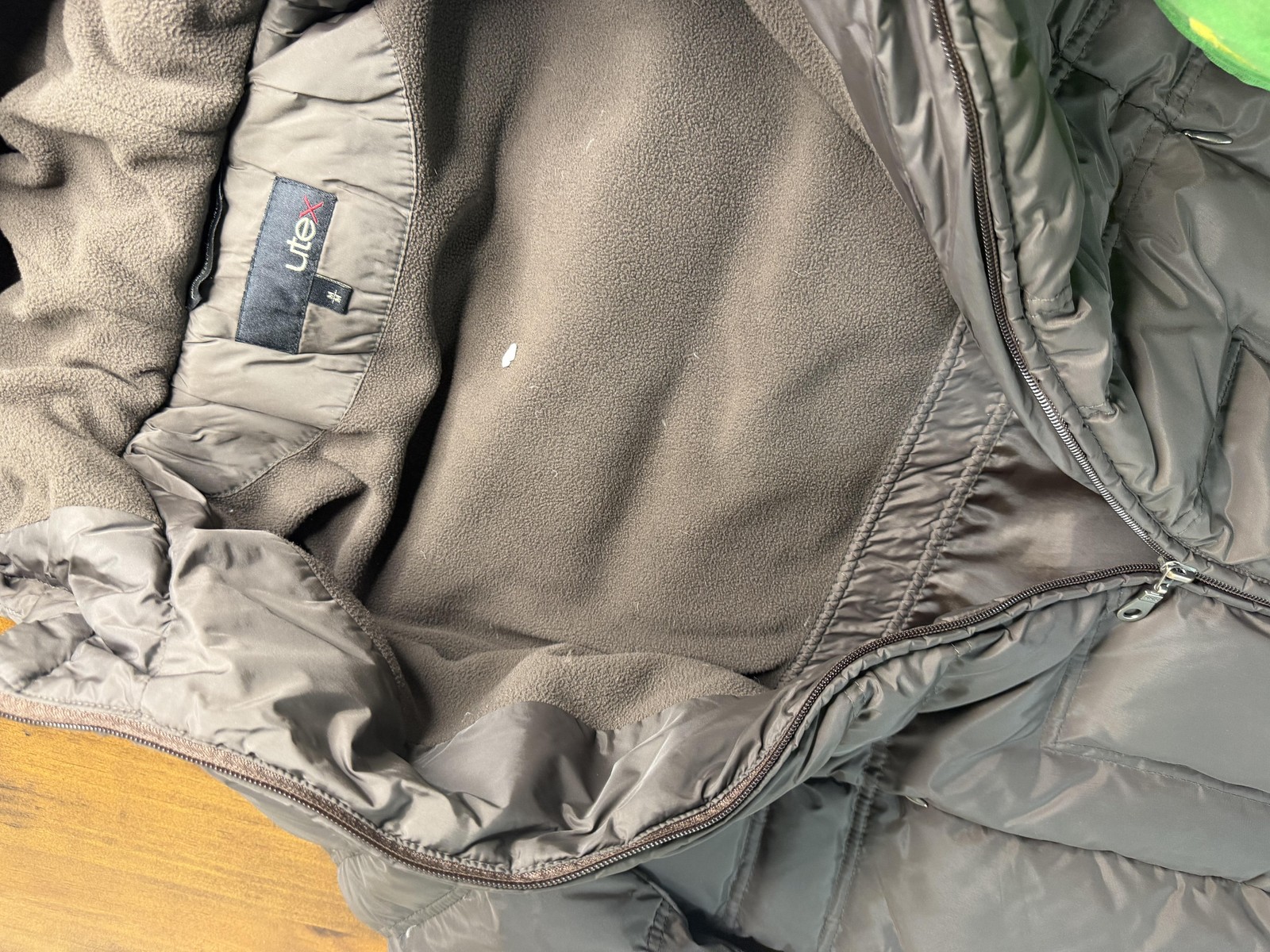 Utex Jacket Womens Small Gray Hooded Puffer Quilted Fleece Lined Winter Coat