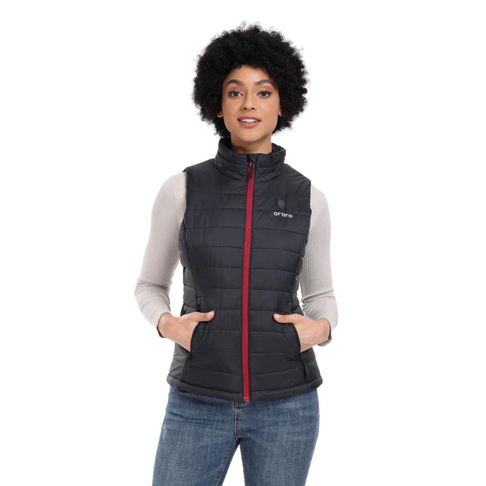 ORORO Women’s XX-Large Black 7.38-Volt Heated Vest w/ One 4.8 Ah Battery