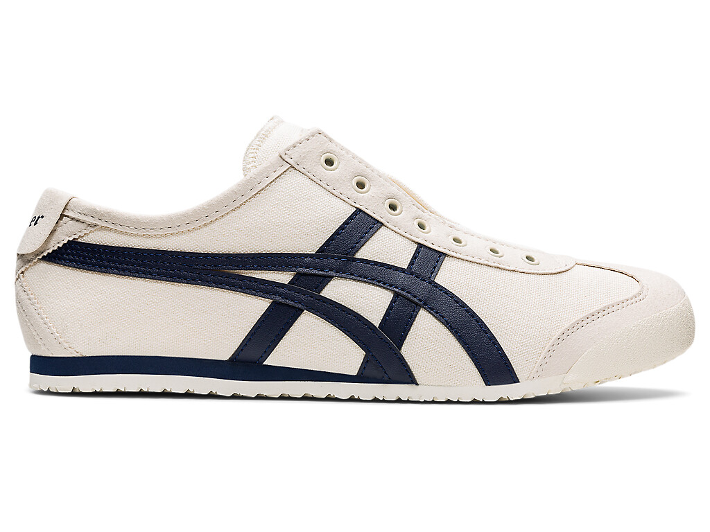 Onitsuka Tiger MEXICO 66 SLIP – ON Canvas WHITE BLACK CREAM BIRCH NAVY TRICOLOR