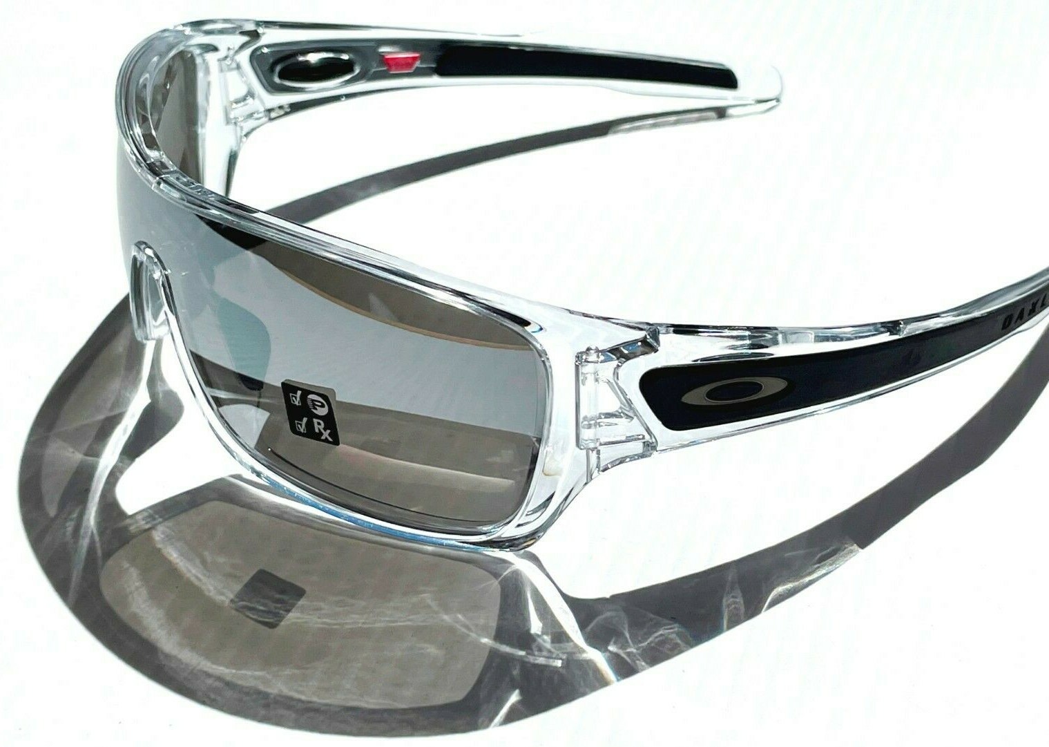 NEW* Oakley TURBINE ROTOR Clear POLARIZED Galaxy CHROME Sunglass 9307