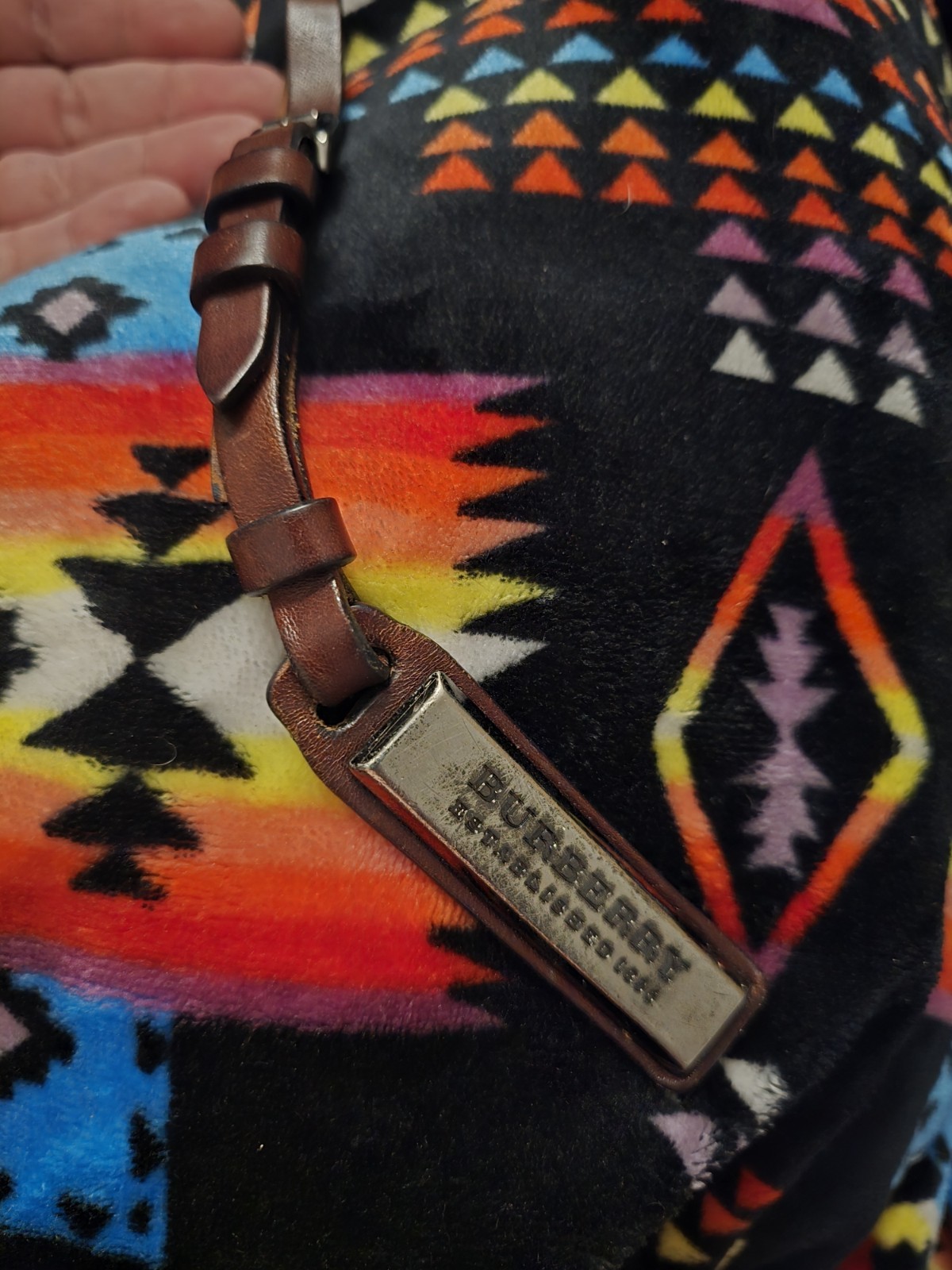 Burberry Bag Charm Strap Keyfob Key Chain Leather Strap