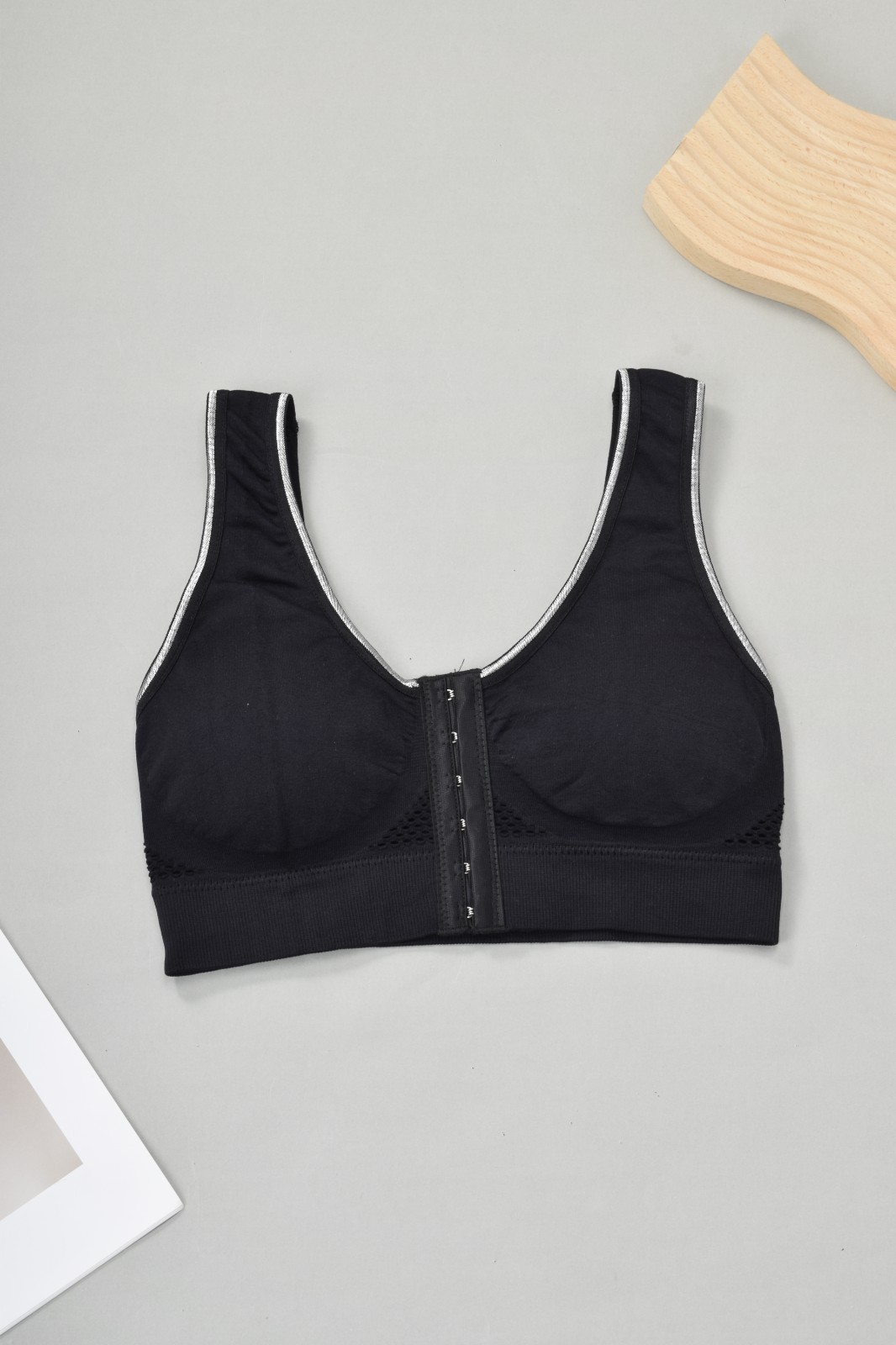 3Pcs Front Closure Wireless Sports Bra High Support Post-Surgery Comfort Bra
