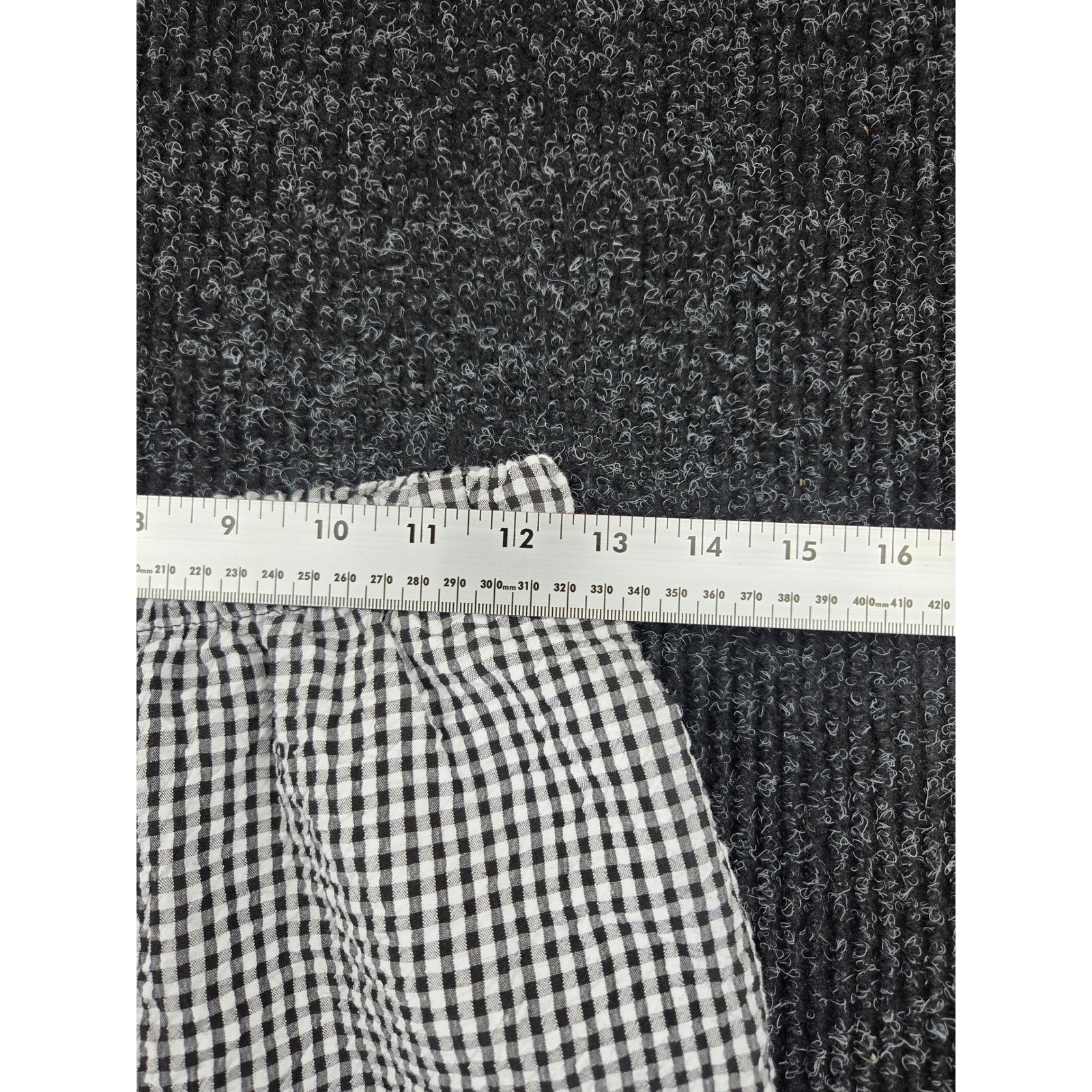 New Look Womens Gingham Checkered Straight Leg Pants Black White Medium RN57686