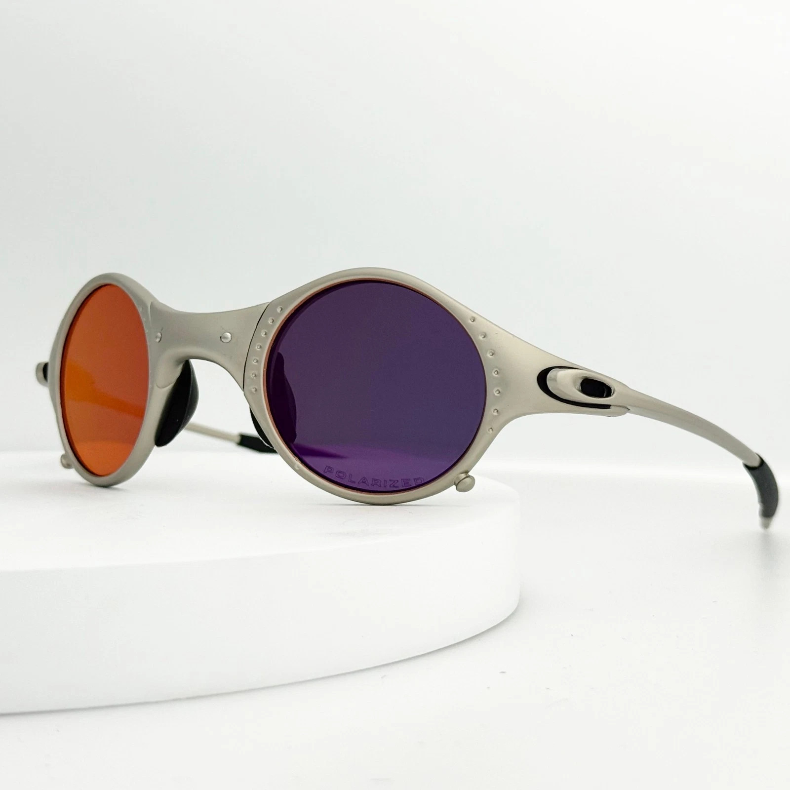 Oakley Mars X-Metal Sunglasses Silver Frame Purple Gradient Lens NEW–