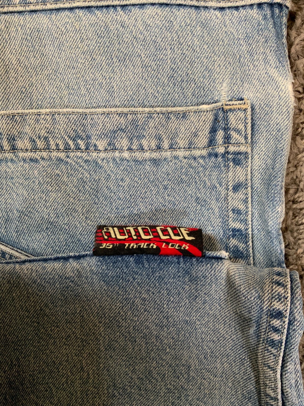 *VINTAGE* JNCO Auto Cue Wide-Leg Jeans Embroidered authentic 90s Raver