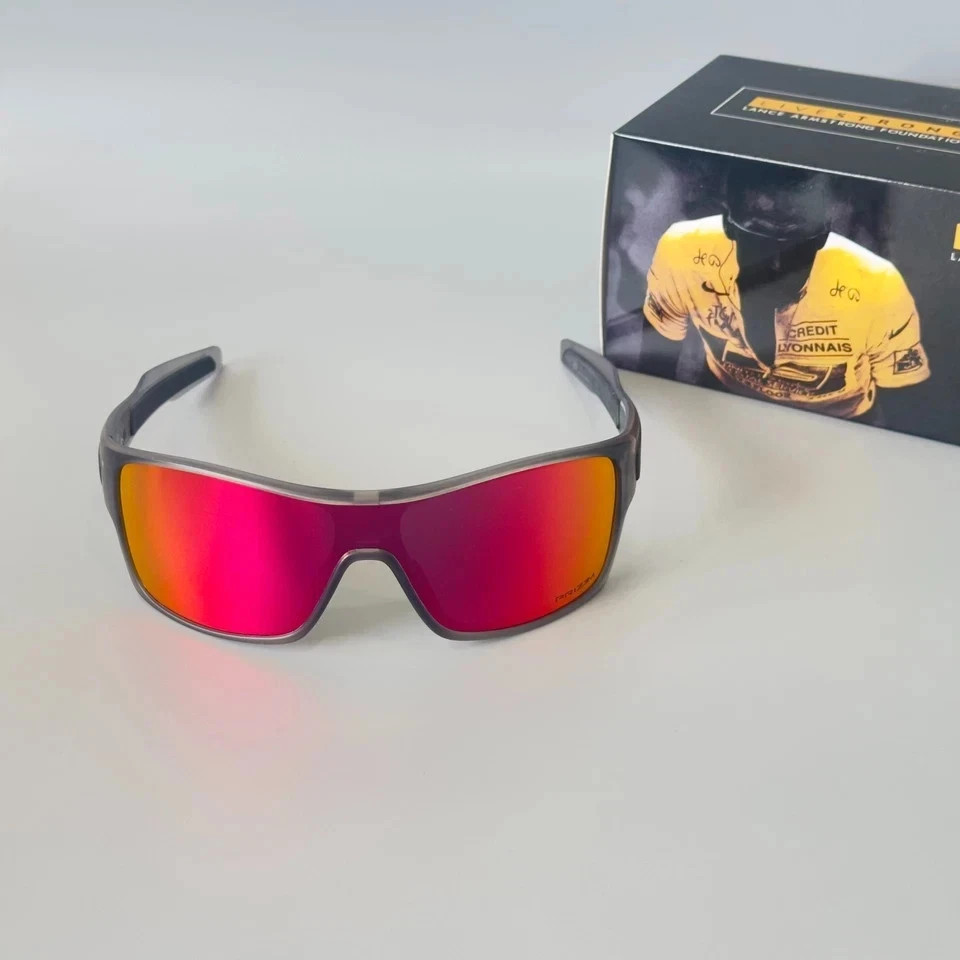 Oakley Turbine Rotor OO9307 Grey Clear Frame Prizm Ruby Lenses Sunglasses W/Box