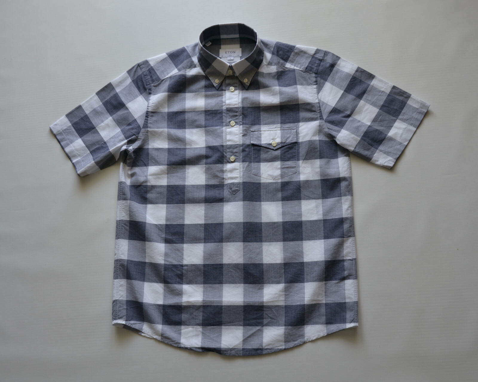 Eton Slim Poplin men’s shirt men’s summer shirt size 40/15 3/4″ cotton/linen