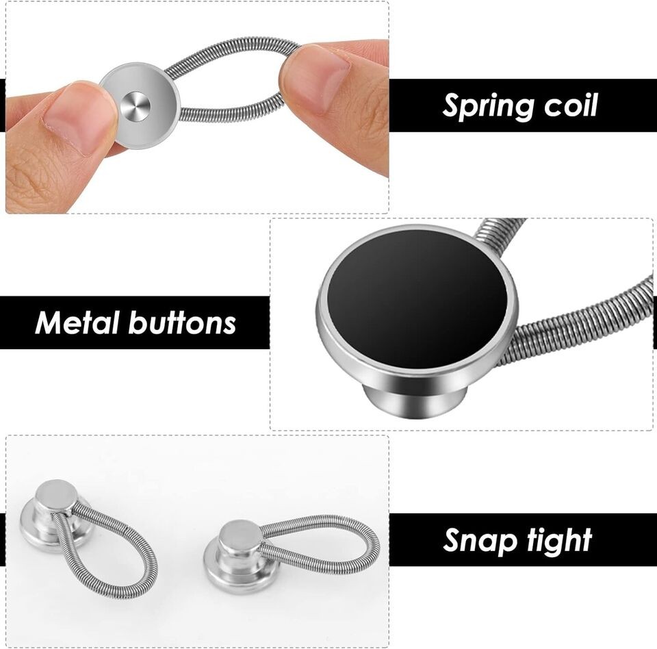 20x Extender Button Set Includes Elastic Waist Button and Comfy Collar Extender
