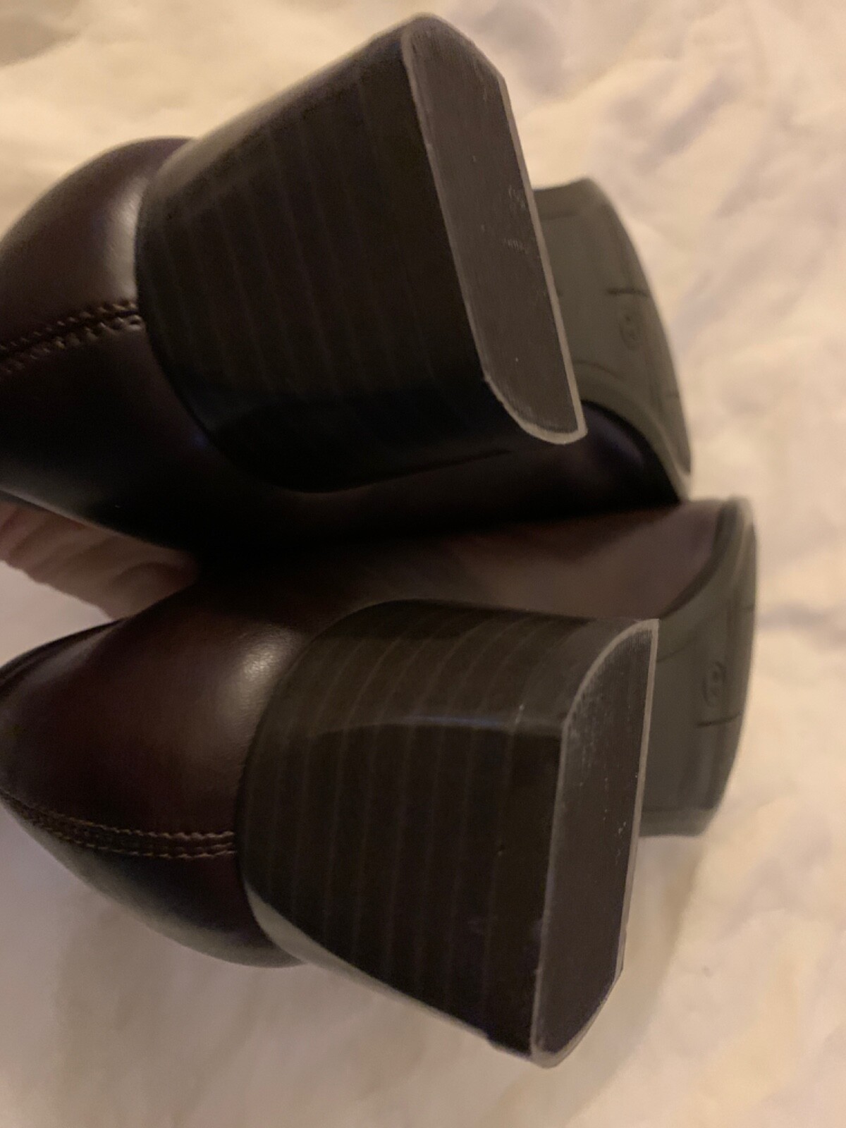 Theresia M. Brown leather block heel slip on uk 6.5. US 9
